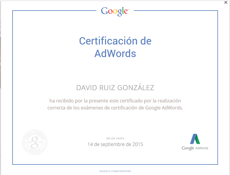 Certificación AdWords 